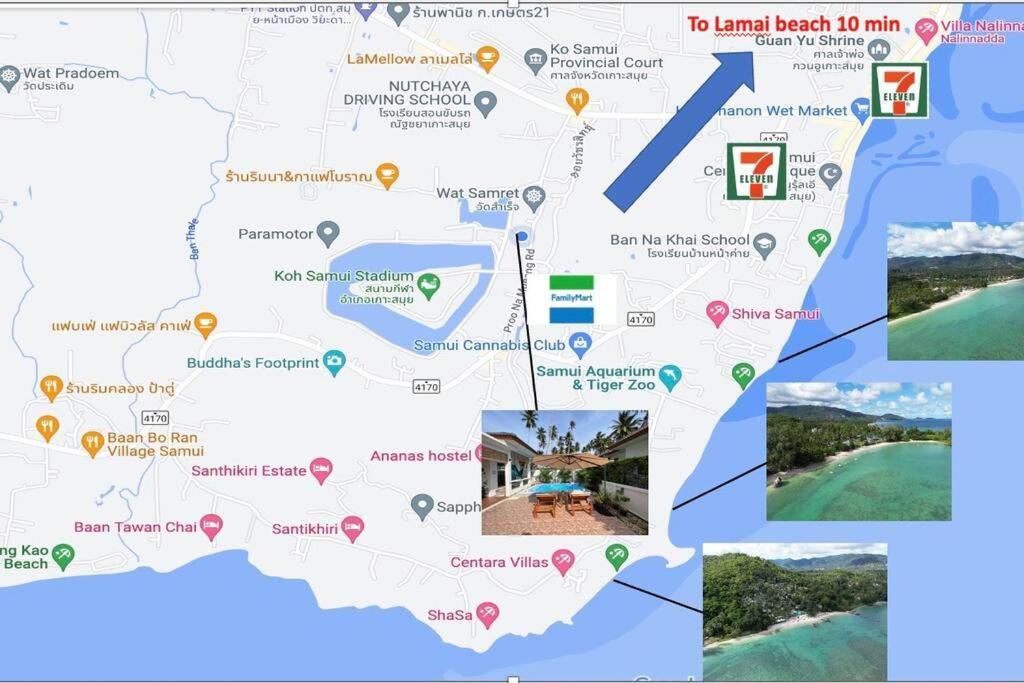 Holiday House Near Lamai With Swimming Pool. 2 Bedrooms Amphoe Koksamui Extérieur photo
